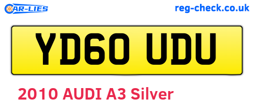 YD60UDU are the vehicle registration plates.