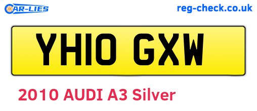 YH10GXW are the vehicle registration plates.