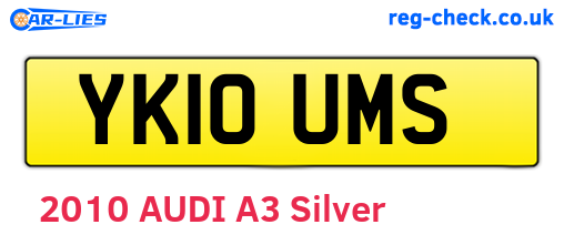 YK10UMS are the vehicle registration plates.