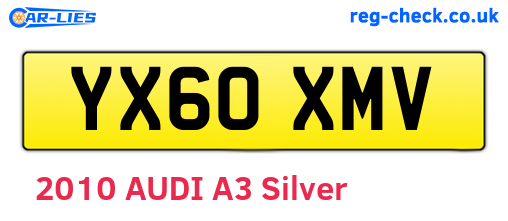 YX60XMV are the vehicle registration plates.