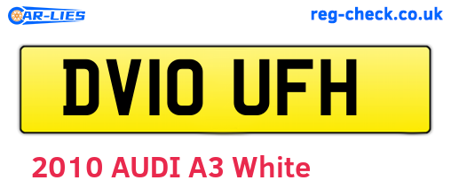 DV10UFH are the vehicle registration plates.