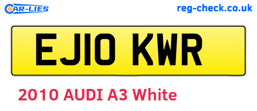 EJ10KWR are the vehicle registration plates.