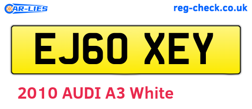 EJ60XEY are the vehicle registration plates.