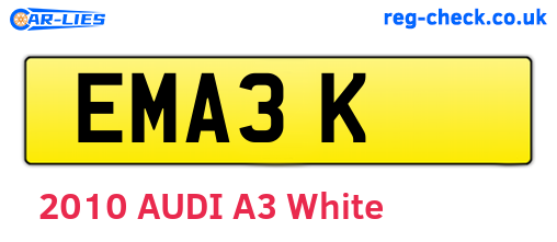 EMA3K are the vehicle registration plates.