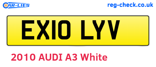 EX10LYV are the vehicle registration plates.