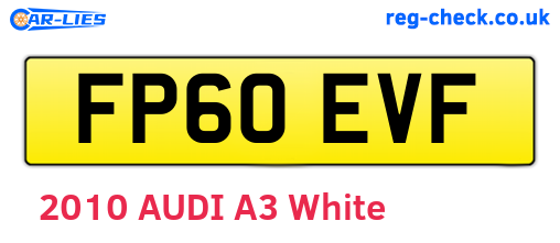 FP60EVF are the vehicle registration plates.