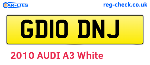 GD10DNJ are the vehicle registration plates.