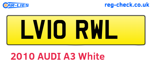 LV10RWL are the vehicle registration plates.