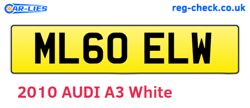 ML60ELW are the vehicle registration plates.