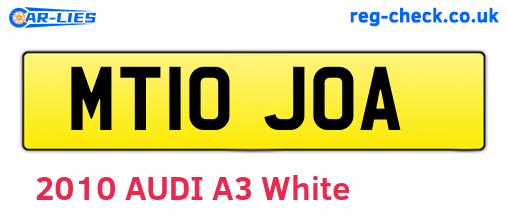 MT10JOA are the vehicle registration plates.