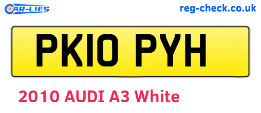 PK10PYH are the vehicle registration plates.