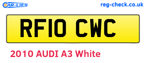 RF10CWC are the vehicle registration plates.
