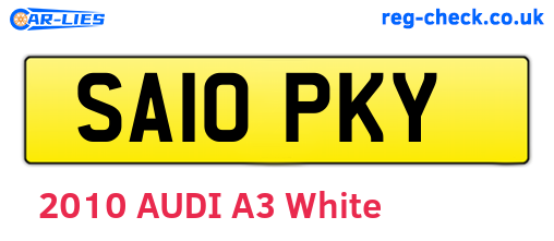SA10PKY are the vehicle registration plates.