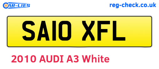 SA10XFL are the vehicle registration plates.