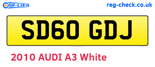 SD60GDJ are the vehicle registration plates.