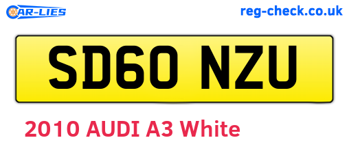 SD60NZU are the vehicle registration plates.
