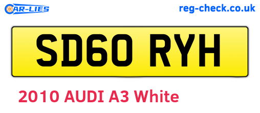 SD60RYH are the vehicle registration plates.