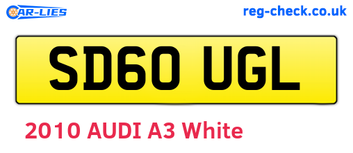 SD60UGL are the vehicle registration plates.