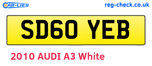 SD60YEB are the vehicle registration plates.