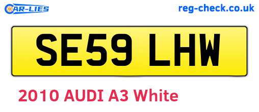 SE59LHW are the vehicle registration plates.