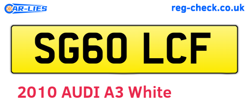 SG60LCF are the vehicle registration plates.