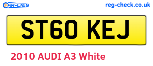 ST60KEJ are the vehicle registration plates.