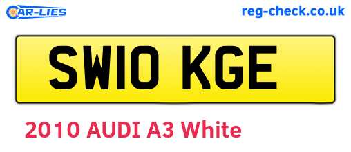 SW10KGE are the vehicle registration plates.