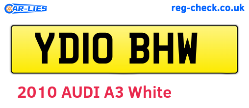 YD10BHW are the vehicle registration plates.