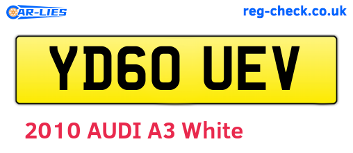 YD60UEV are the vehicle registration plates.