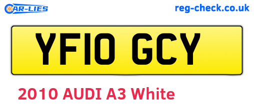 YF10GCY are the vehicle registration plates.