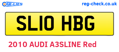 SL10HBG are the vehicle registration plates.
