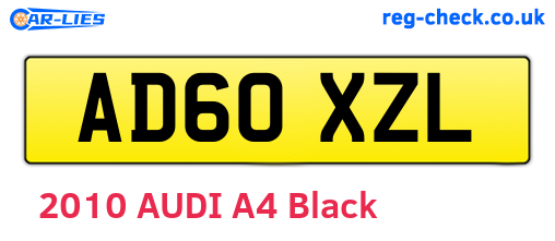AD60XZL are the vehicle registration plates.