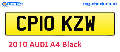 CP10KZW are the vehicle registration plates.