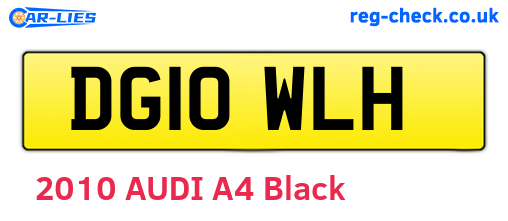DG10WLH are the vehicle registration plates.