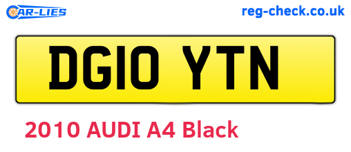 DG10YTN are the vehicle registration plates.