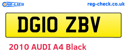 DG10ZBV are the vehicle registration plates.