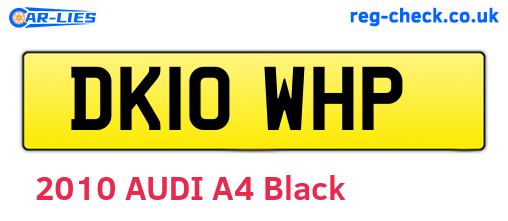 DK10WHP are the vehicle registration plates.