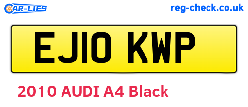 EJ10KWP are the vehicle registration plates.