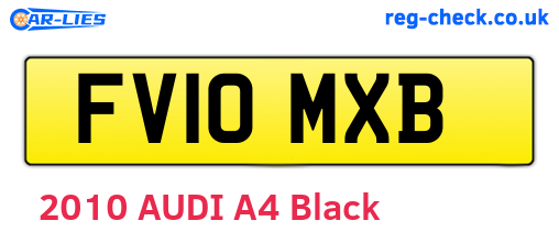 FV10MXB are the vehicle registration plates.