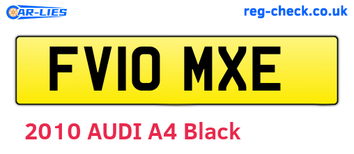 FV10MXE are the vehicle registration plates.