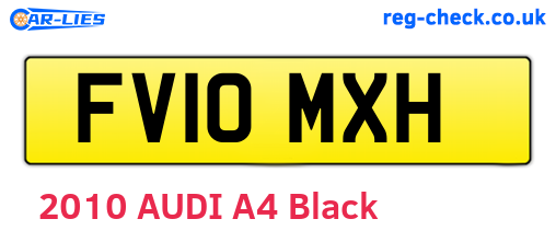 FV10MXH are the vehicle registration plates.