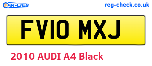 FV10MXJ are the vehicle registration plates.