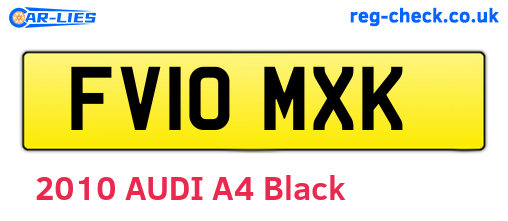 FV10MXK are the vehicle registration plates.