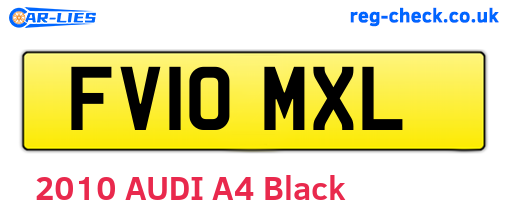 FV10MXL are the vehicle registration plates.