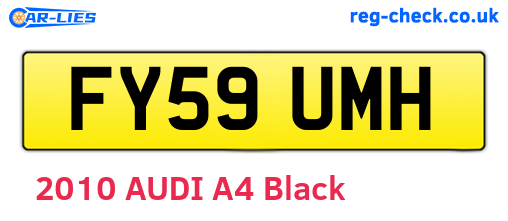 FY59UMH are the vehicle registration plates.