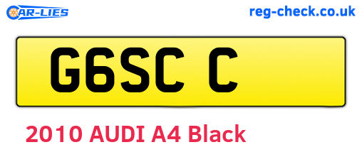G6SCC are the vehicle registration plates.