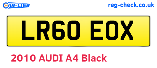 LR60EOX are the vehicle registration plates.