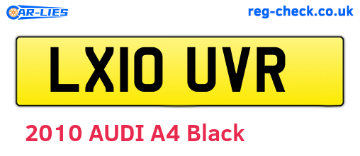LX10UVR are the vehicle registration plates.