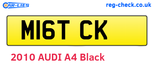 M16TCK are the vehicle registration plates.