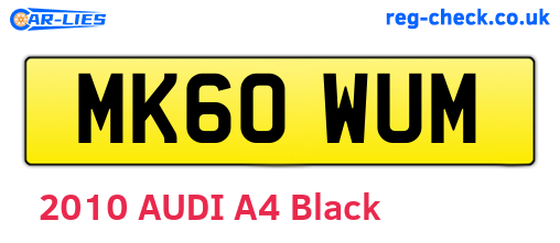 MK60WUM are the vehicle registration plates.